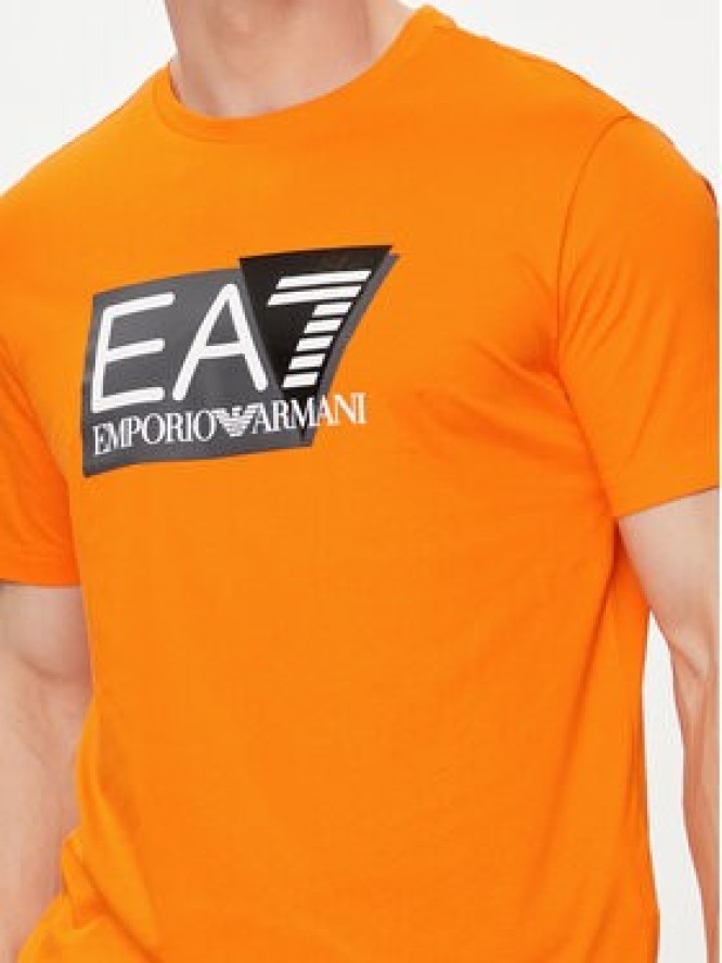 EA7 Emporio Armani T-Shirt 3DPT81 PJM9Z 1666 Pomarańczowy Regular Fit