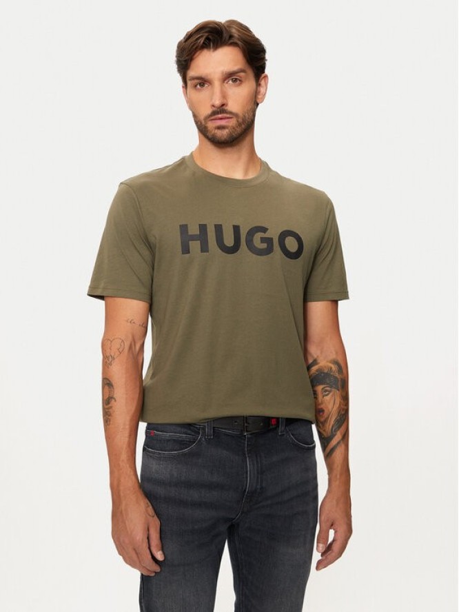 Hugo T-Shirt Dulivio 50467556 Khaki Regular Fit