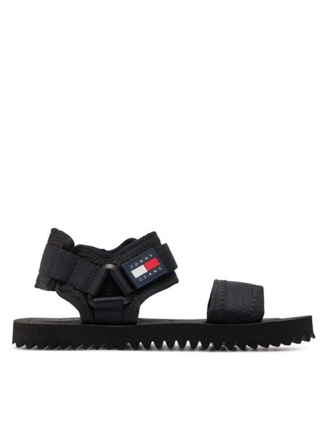 Tommy Jeans Sandały Tjm Sandal Luxe EM0EM01387 Czarny