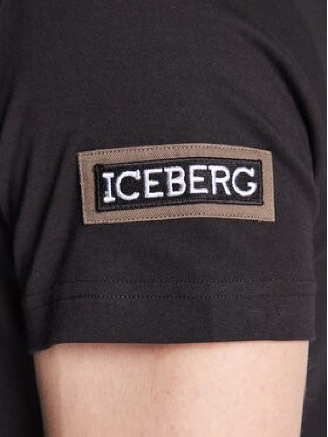 Iceberg T-Shirt F01C63079000 Czarny Regular Fit