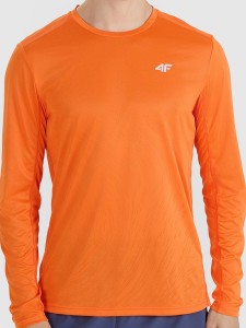 4F Longsleeve do biegania szybkoschnący męski - pomarańczowy S