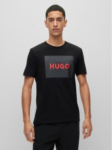 Hugo T-Shirt Dulive222 50467952 Czarny Regular Fit