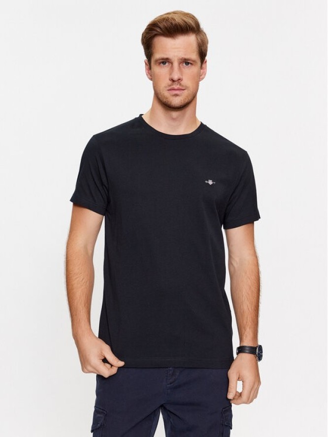 Gant T-Shirt Shield 2003185 Czarny Slim Fit