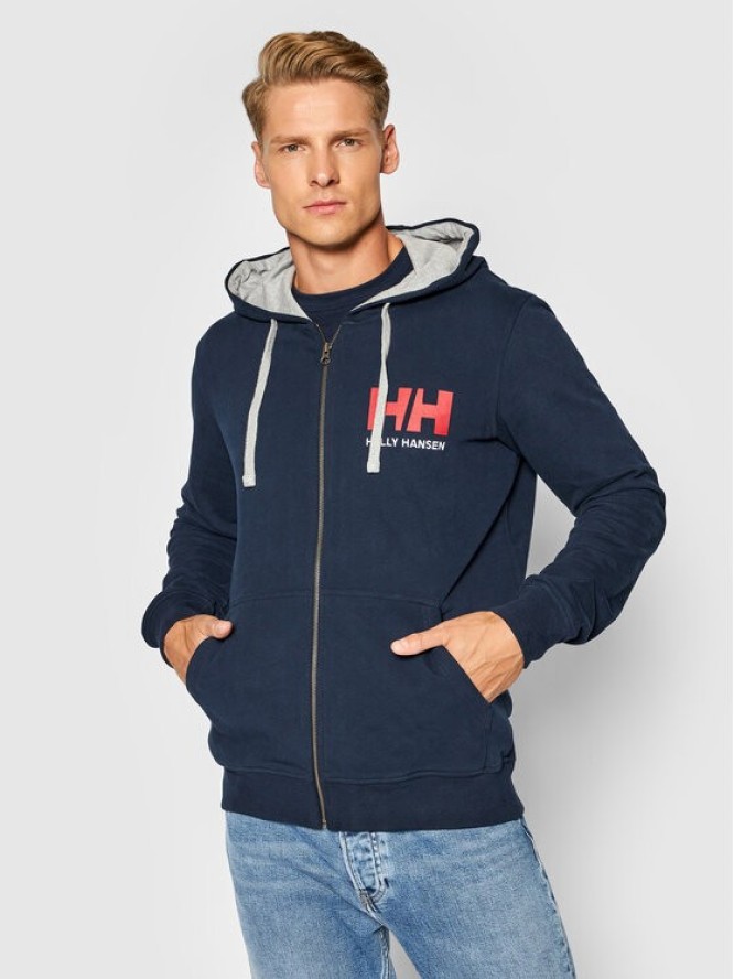 Helly Hansen Bluza Logo 34163 Granatowy Regular Fit