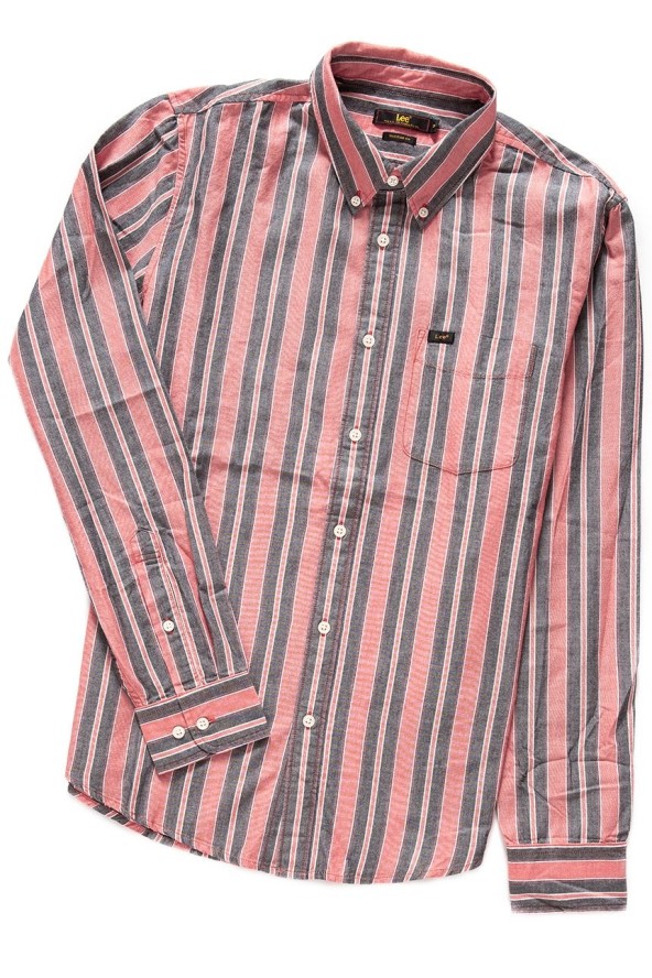 KOSZULA LEE BUTTON DOWN BURNED RED L880NELB