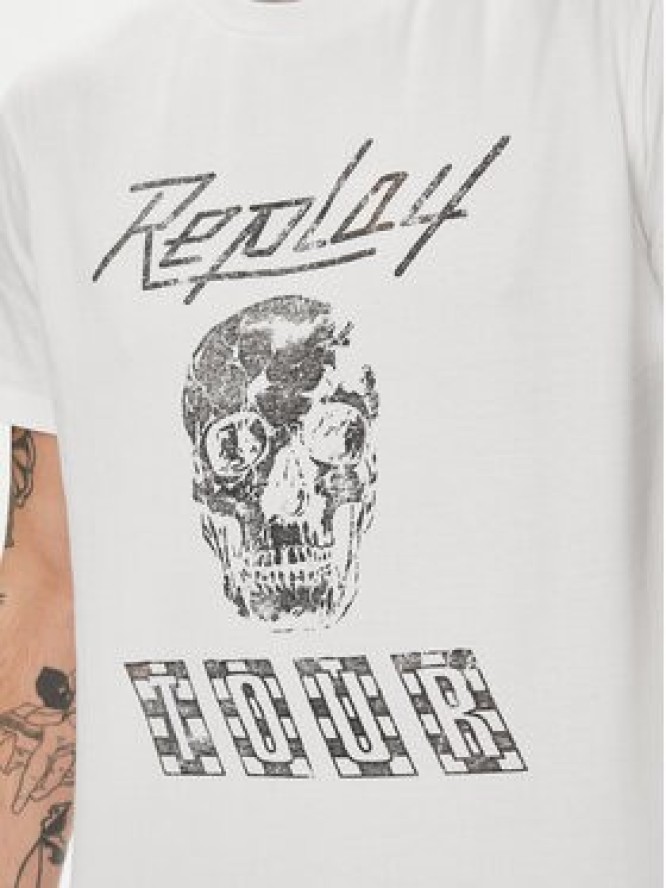 Replay T-Shirt M6761.000.23608P Écru Regular Fit