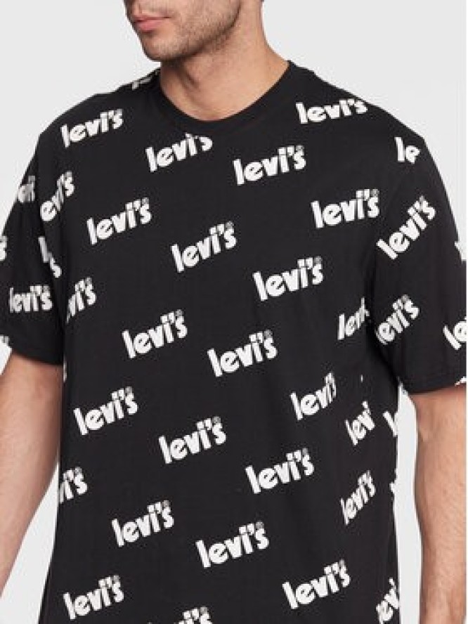 Levi's® T-Shirt Poster 16143-0697 Czarny Relaxed Fit
