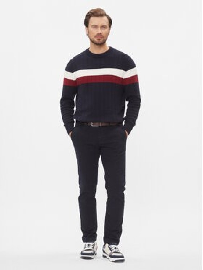 Tommy Hilfiger Sweter MW0MW33094 Granatowy Regular Fit