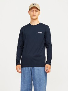 Jack&Jones Longsleeve Alvis 12259735 Granatowy Standard Fit