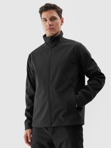 Kurtka softshell wiatroodporna membrana 5000 męska - czarna