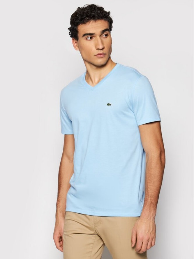 Lacoste T-Shirt TH6710 Niebieski Regular Fit