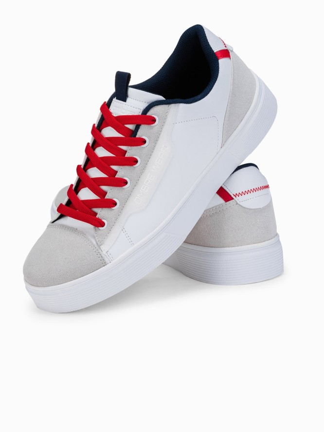 Męskie buty sportowe - białe V1 T366 - 43