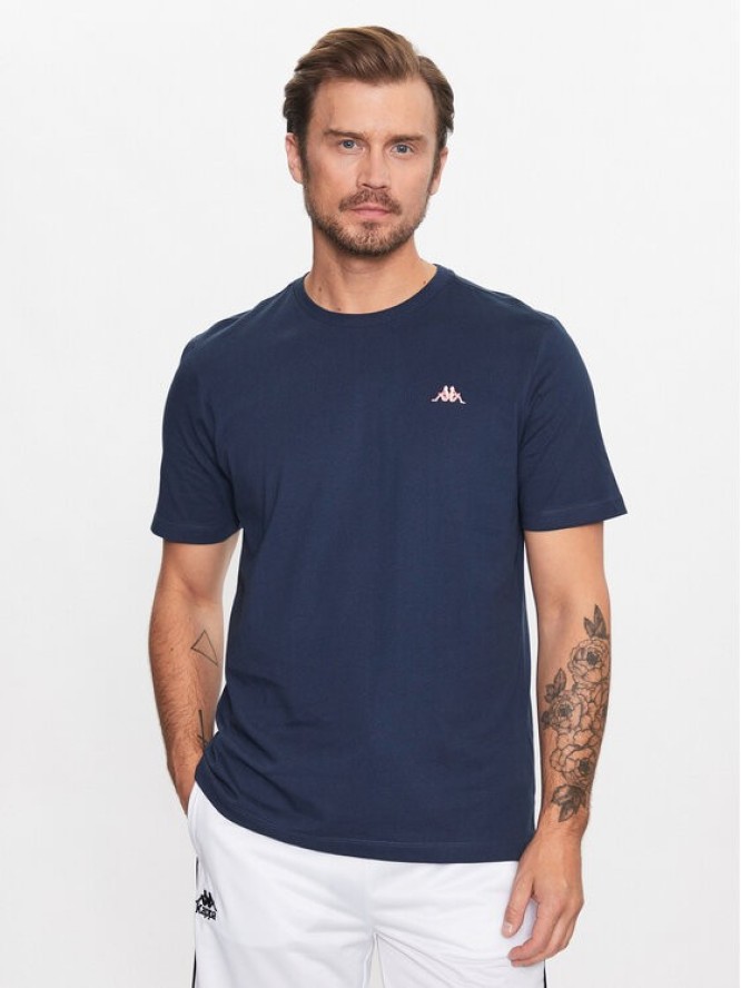 Kappa T-Shirt 313002 Niebieski Regular Fit