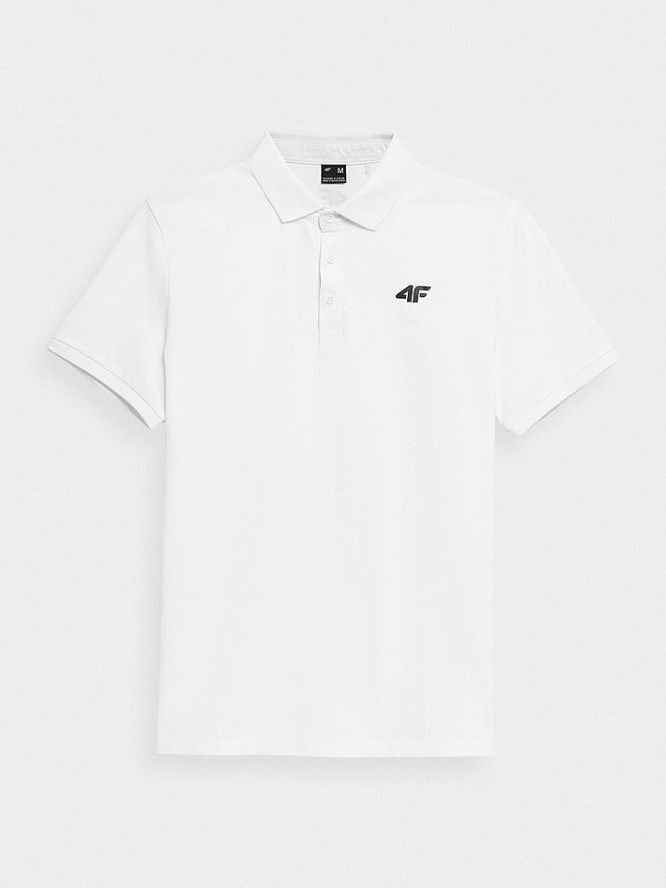 4F Koszulka polo w kolorze białym rozmiar: S