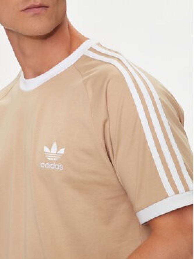 adidas T-Shirt adicolor Classics 3-Stripes IZ2366 Beżowy Slim Fit