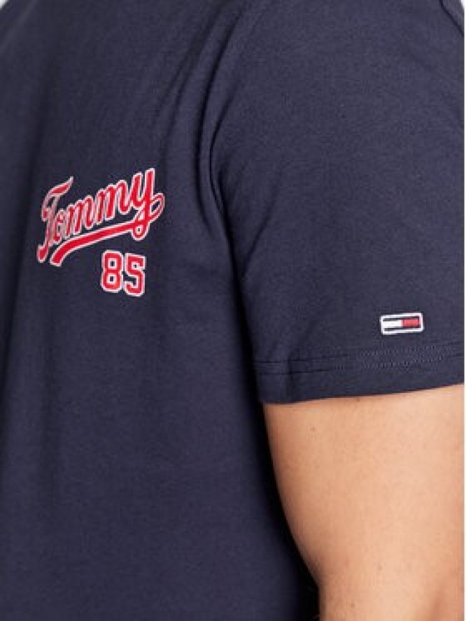 Tommy Jeans T-Shirt College 85 Logo DM0DM15672 Granatowy Regular Fit