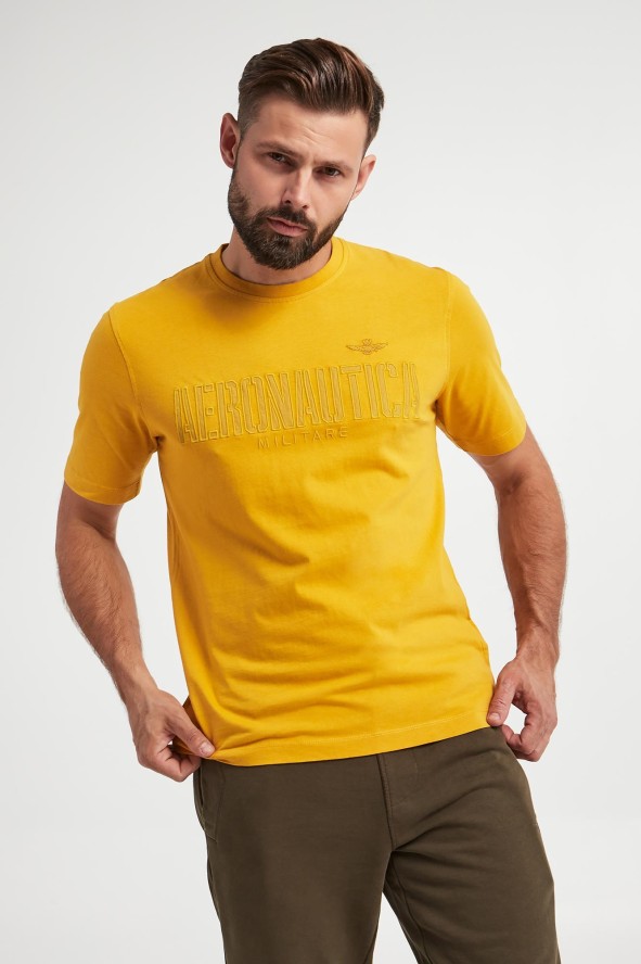 T-shirt męski z logo AERONAUTICA MILITARE