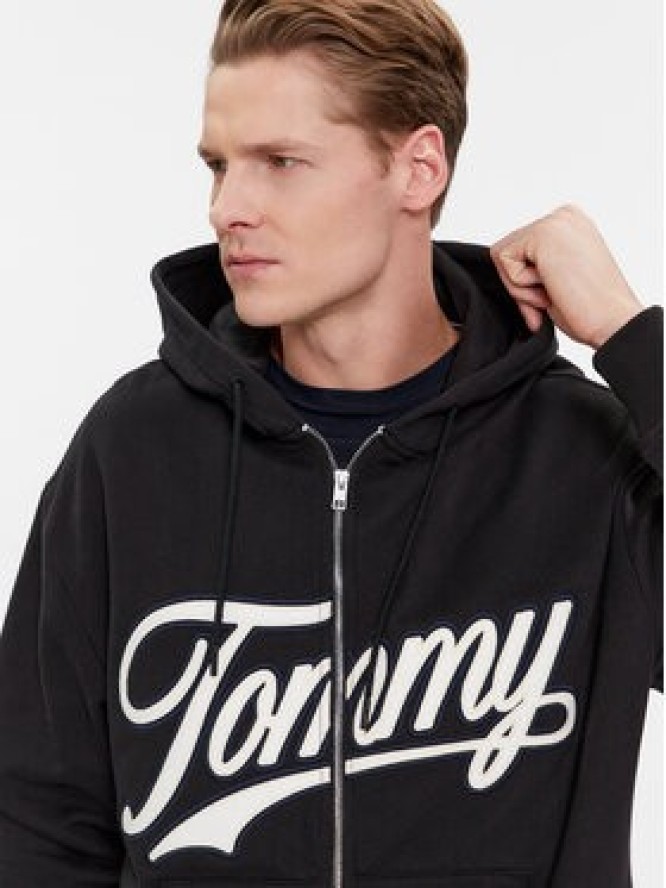 Tommy Jeans Bluza Letterman DM0DM18415 Czarny Relaxed Fit