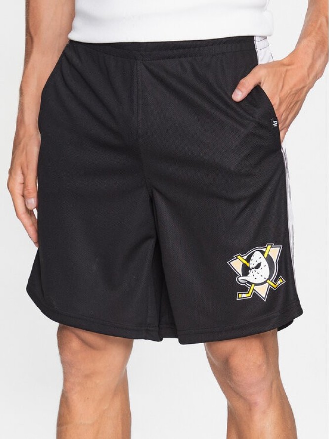 47 Brand Szorty sportowe NHL Anaheim Ducks Imprint 47 GRAFTON Shorts HH025PEMIGS544493JK Czarny Regular Fit