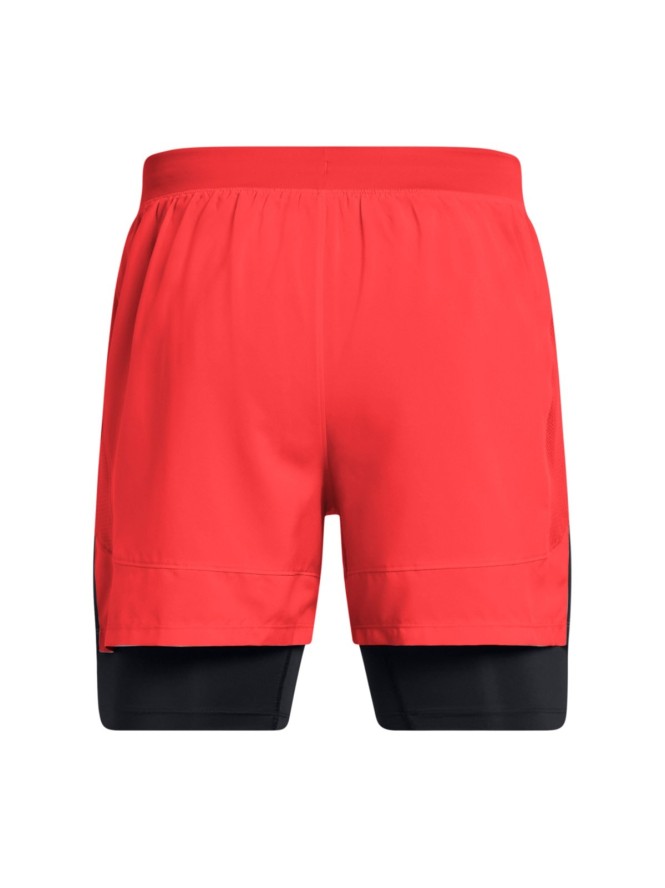 Spodenki do biegania męskie Under Armour UA Launch 5'' 2-In-1 Shorts - czerwone