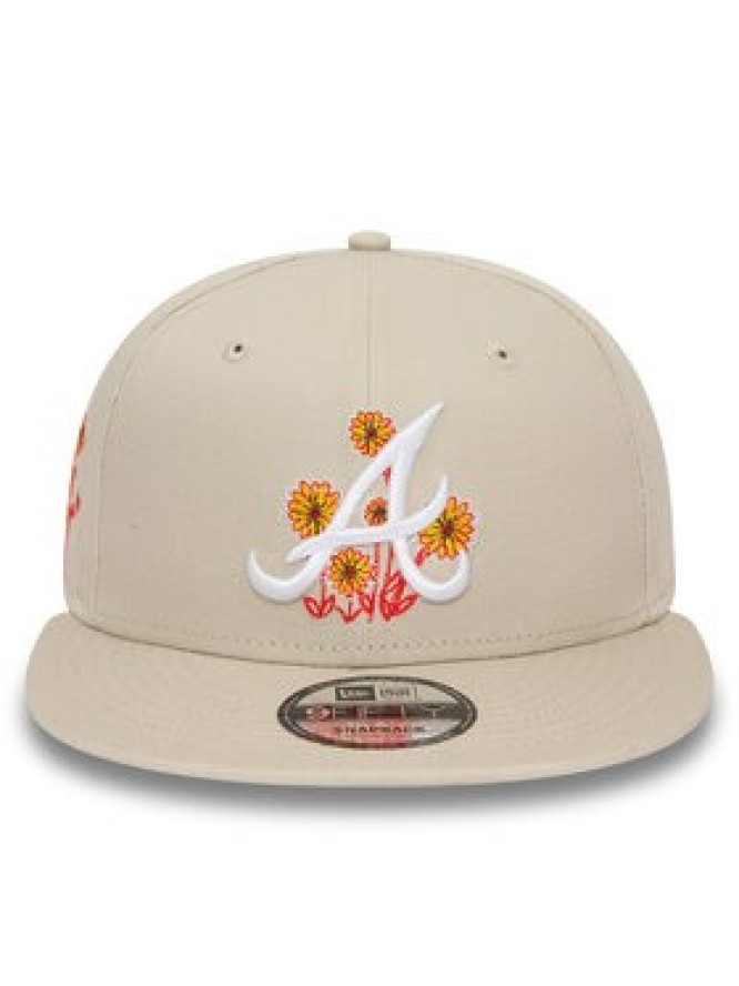 New Era Czapka z daszkiem Flower Icon 950 Braves 60435106 Beżowy