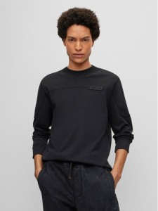 Boss Longsleeve 50495386 Czarny Relaxed Fit