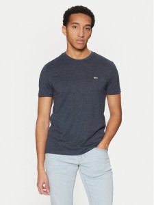 Tommy Jeans T-Shirt Jaspe DM0DM20363 Granatowy Slim Fit