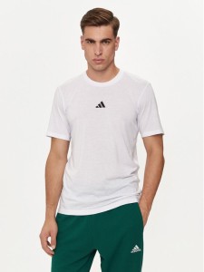 adidas T-Shirt Workout Logo IT2125 Biały Regular Fit
