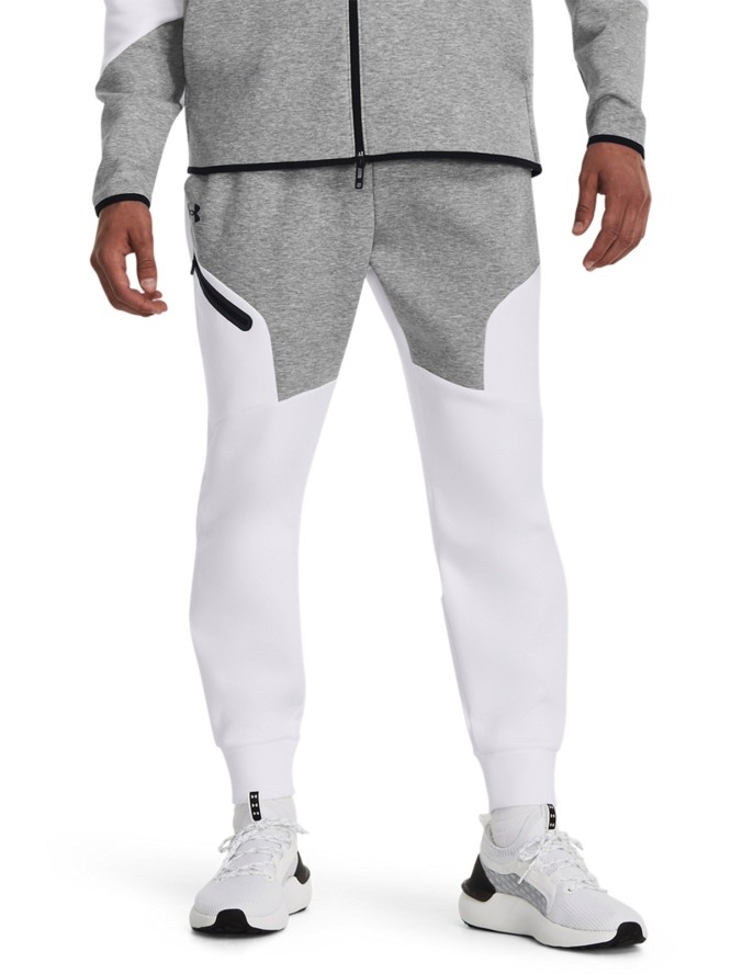 Spodnie dresowe męskie Under Armour UA Unstoppable Flc Joggers - białe