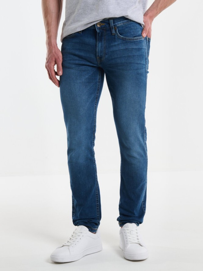 Jeansy męskie skinny niebieskie Deric 303