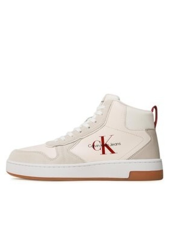 Calvin Klein Jeans Sneakersy Basket Cupsole Irreg Lines YM0YM00612 Écru