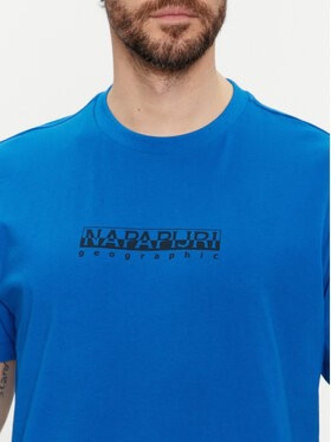 Napapijri T-Shirt NP0A4H8S Niebieski Regular Fit