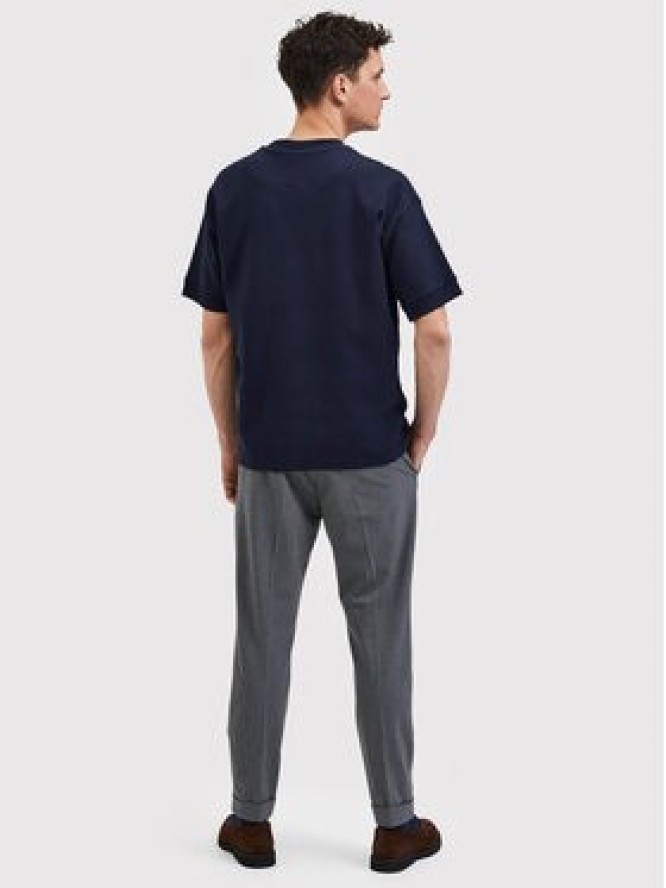 Selected Homme T-Shirt Corton 16085663 Granatowy Oversize