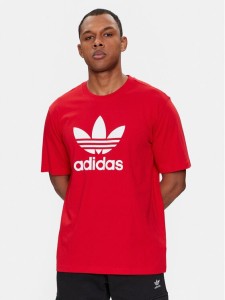 adidas T-Shirt adicolor Trefoil IR8009 Czerwony Regular Fit