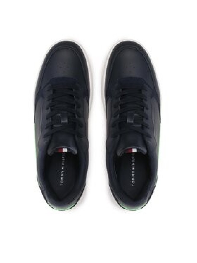 Tommy Hilfiger Sneakersy Elevated Cupsole Leather FM0FM04490 Granatowy