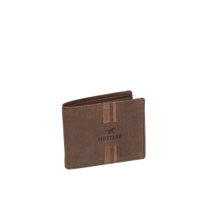 MUSTANG ASTI WALLET MĘSKI SKÓRZANY PORTFEL POJEMNY NA KARTY SKÓRA DARK BROWN 06.101076