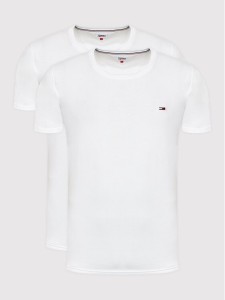 Tommy Jeans Komplet 2 t-shirtów DM0DM15381 Biały Slim Fit