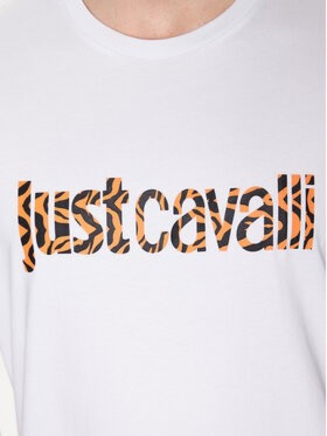 Just Cavalli T-Shirt 74OBHG02 Biały Regular Fit