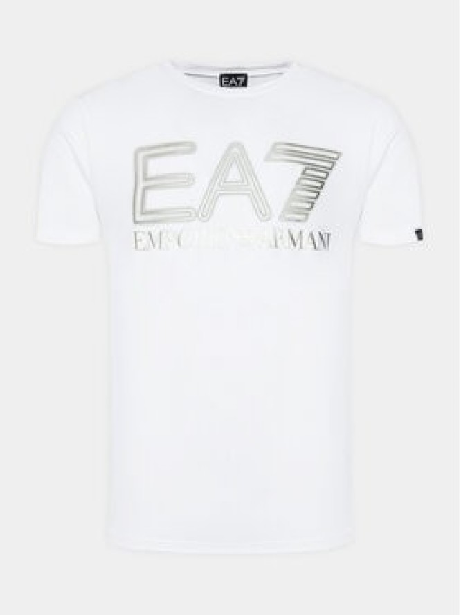 EA7 Emporio Armani T-Shirt 3DPT37 PJMUZ 1100 Biały Regular Fit