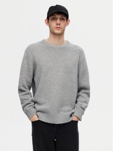 Selected Homme Sweter 16094643 Szary Regular Fit