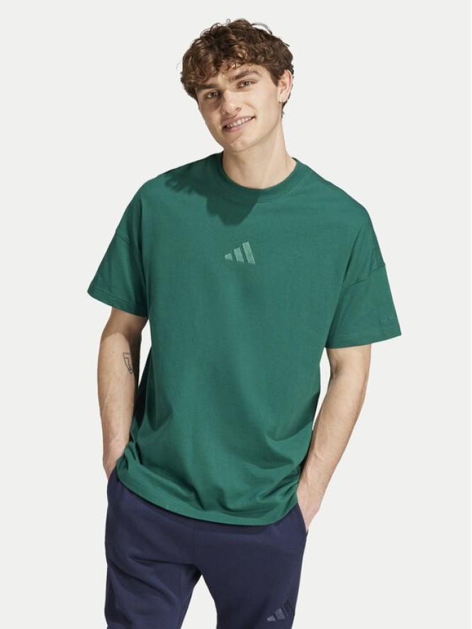 adidas T-Shirt ALL SZN IY4143 Zielony Loose Fit