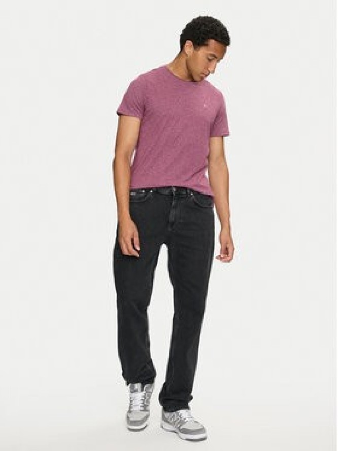 Tommy Jeans T-Shirt Jaspe DM0DM09586 Fioletowy Slim Fit