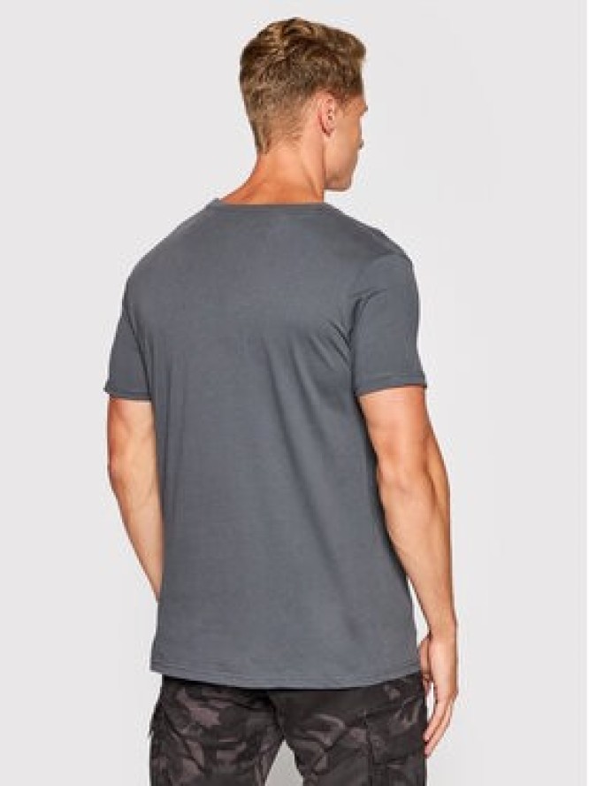 Alpha Industries T-Shirt Basic Reflective Print 100501RP Szary Regular Fit