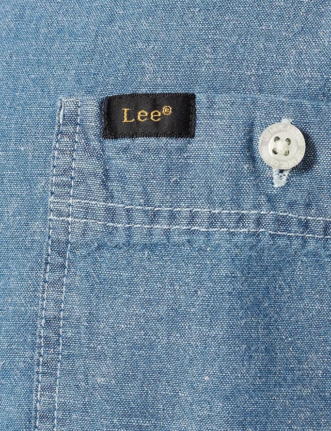 LEE LEESURE SHIRT MĘSKIE KOSZULE JEANSOWE INDIGO L66NMWDK