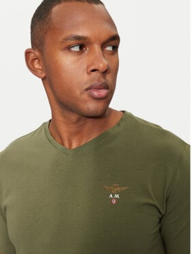 Aeronautica Militare T-Shirt AM1UTI002 Zielony Regular Fit