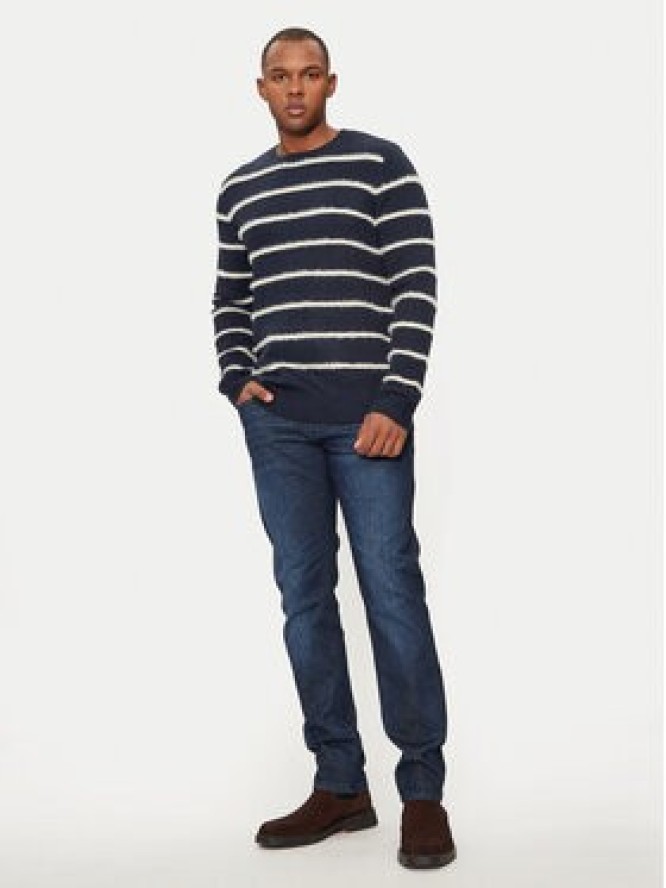 Brave Soul Sweter MK-248OSLO Granatowy Regular Fit