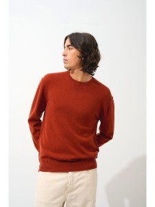 AUTHENTIC CASHMERE Kaszmirowy sweter "Nolan" w kolorze brązowym rozmiar: M