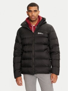 Jack Wolfskin Kurtka puchowa Nebelhorn A61827 Czarny Regular Fit