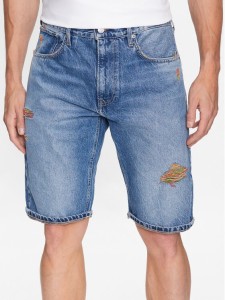 Pepe Jeans Szorty jeansowe Callen Short Rainbow PM801021 Niebieski Relaxed Fit