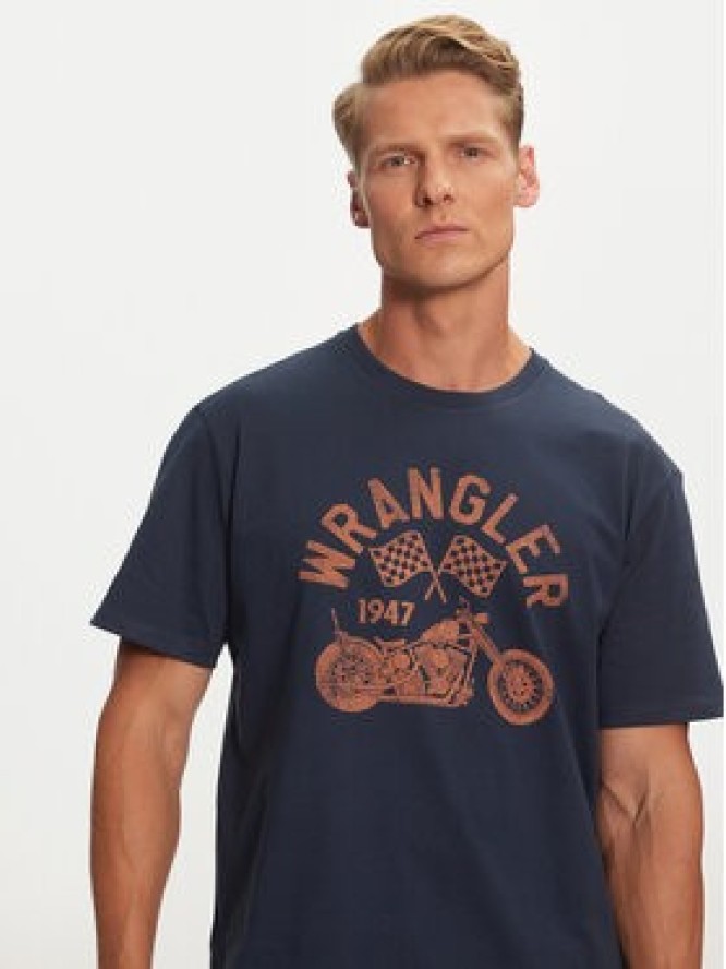 Wrangler T-Shirt Americana 112357436 Granatowy Regular Fit